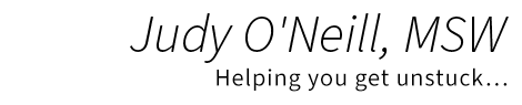 Judy O'Neill, MSW logo | Helping you get unstuck | Boulder Colorado